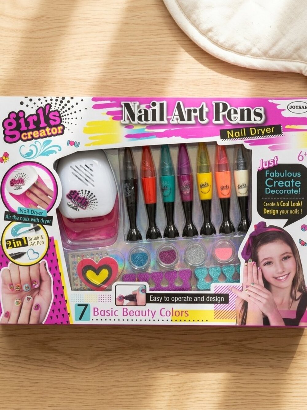 Kids Nail Art Pen Set, Pretend Beauty Salon Toy with Colorful Nail Pens - Picture 3 of 12